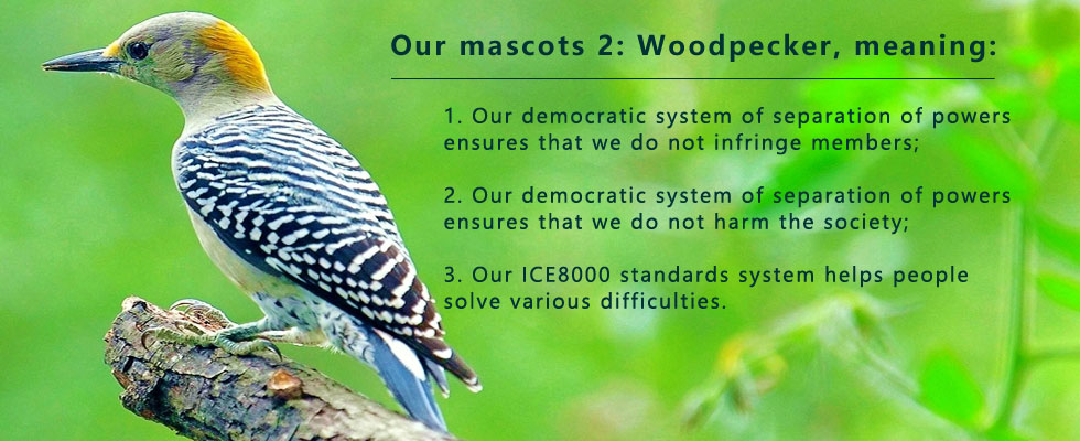 Integrity Mascot Woodpecker